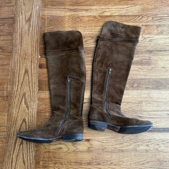 Frye Brown Suede Over the Knee Boots Woman's Size 10 - Picture 5 of 13